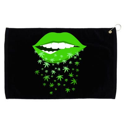 Sexy Lips Cannabis Marijuana Weed Grommeted Golf Towel