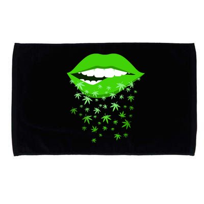 Sexy Lips Cannabis Marijuana Weed Microfiber Hand Towel