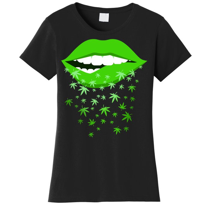 Sexy Lips Cannabis Marijuana Weed Women's T-Shirt