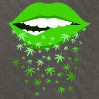Sexy Lips Cannabis Marijuana Weed Cotton Canvas Backpack