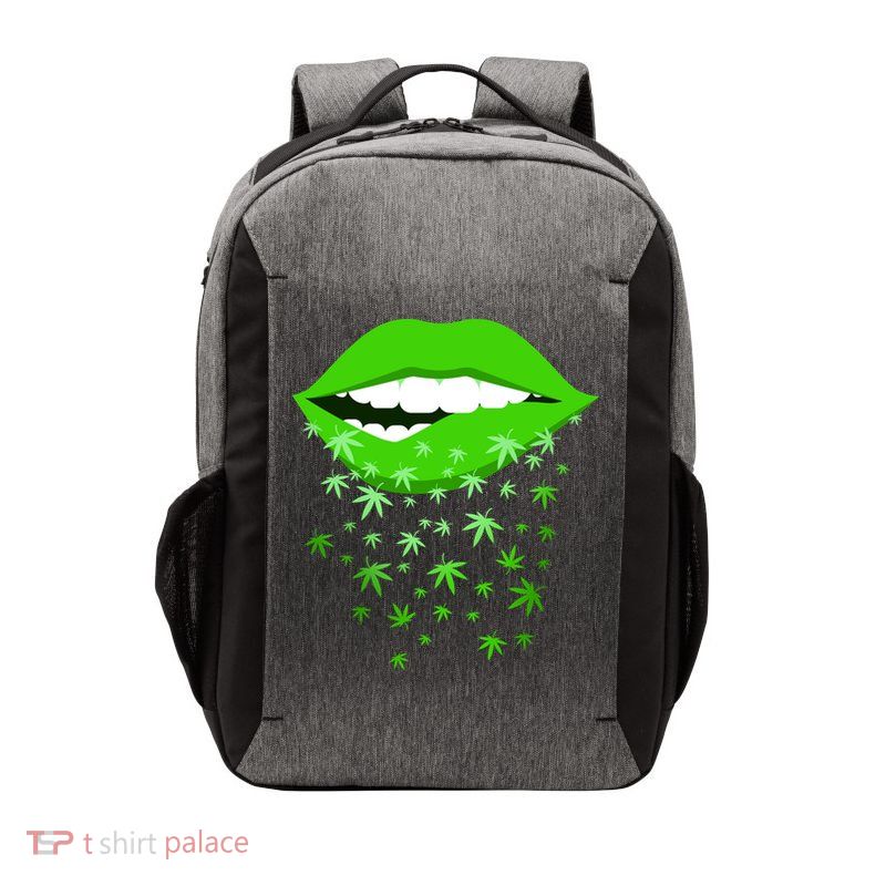 Sexy Lips Cannabis Marijuana Weed Vector Backpack