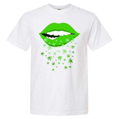 Sexy Lips Cannabis Marijuana Weed Garment-Dyed Heavyweight T-Shirt