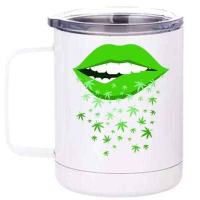 Sexy Lips Cannabis Marijuana Weed 12 oz Stainless Steel Tumbler Cup