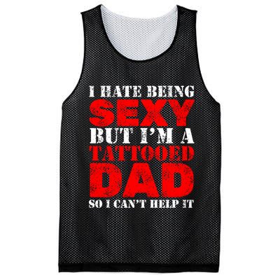 Sexy Tattooed Dad Mesh Reversible Basketball Jersey Tank