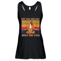 S Eff You See Kay Why Oh You Funny Pitbull Dog Yoga Vintage V Neck Ladies Essential Flowy Tank