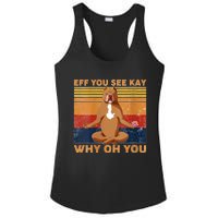 S Eff You See Kay Why Oh You Funny Pitbull Dog Yoga Vintage V Neck Ladies PosiCharge Competitor Racerback Tank