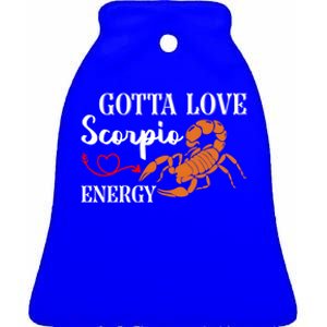 Scorpio Energy Zodiac Signs Scorpio Gift Ceramic Bell Ornament