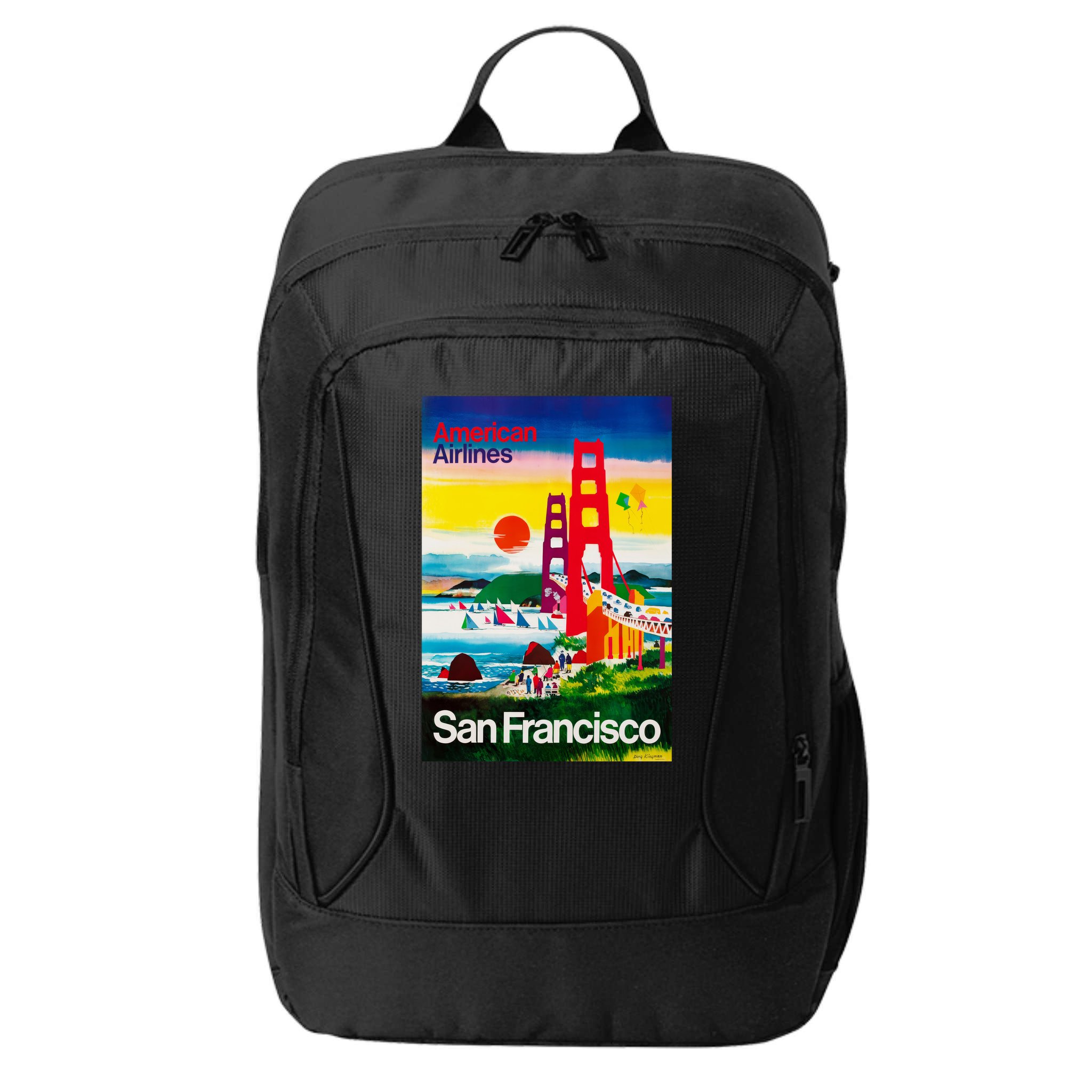 San Francisco 1971 Vintage Travel Poster City Backpack
