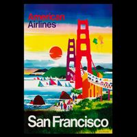 San Francisco 1971 Vintage Travel Poster Button