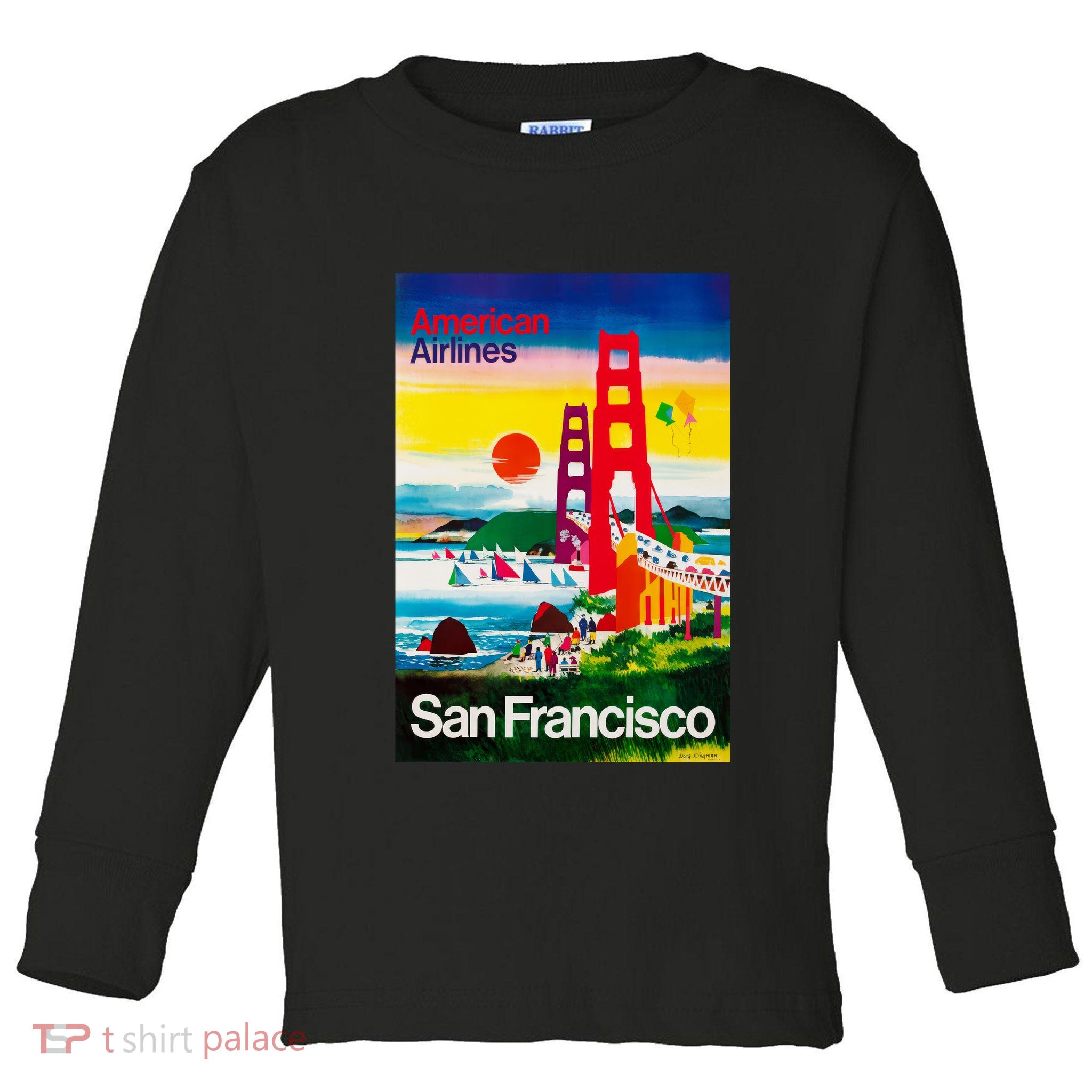 San Francisco 1971 Vintage Travel Poster Toddler Long Sleeve Shirt