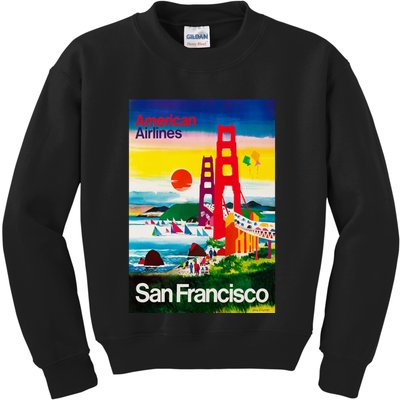San Francisco 1971 Vintage Travel Poster Kids Sweatshirt