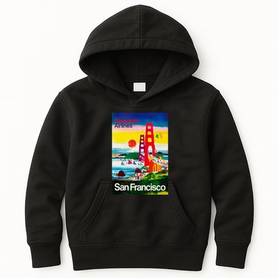 San Francisco 1971 Vintage Travel Poster Kids Hoodie
