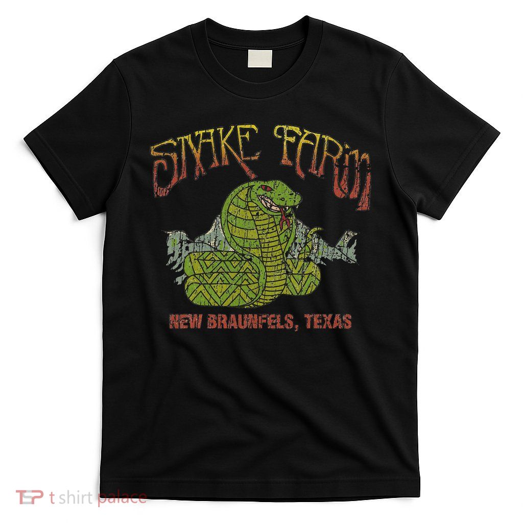 Snake Farm 1967 New Braunfels Vintage Cobra Reptiles Lover T-Shirt