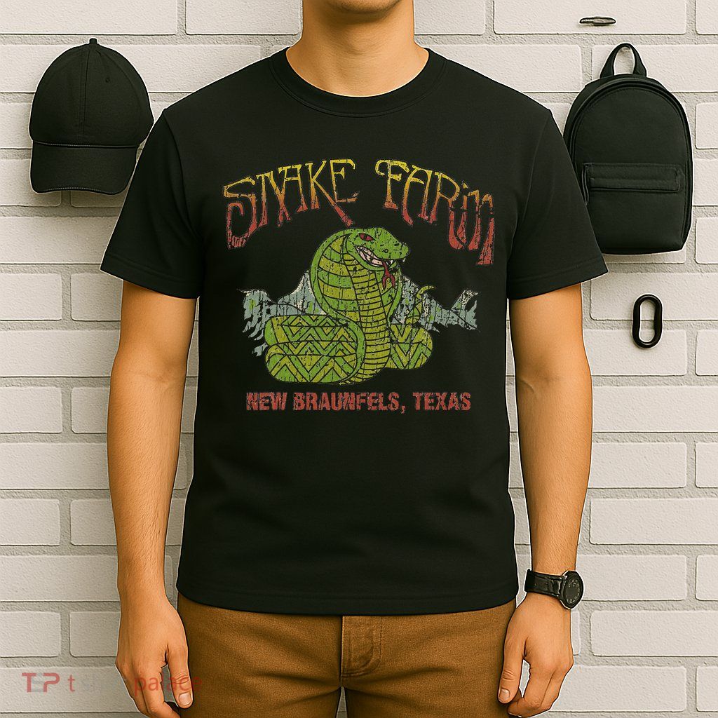 Snake Farm 1967 New Braunfels Vintage Cobra Reptiles Lover T-Shirt