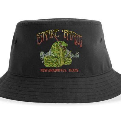 Snake Farm 1967 New Braunfels Vintage Cobra Reptiles Lover Sustainable Bucket Hat