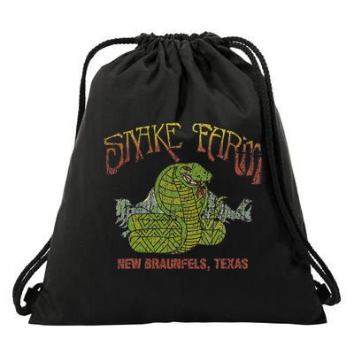 Snake Farm 1967 New Braunfels Vintage Cobra Reptiles Lover Drawstring Bag