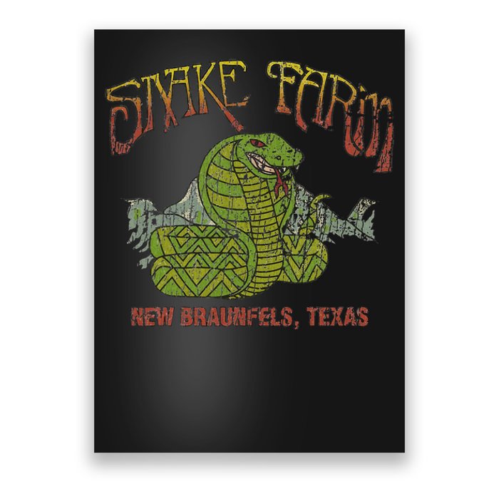 Snake Farm 1967 New Braunfels Vintage Cobra Reptiles Lover Poster