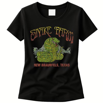 Snake Farm 1967 New Braunfels Vintage Cobra Reptiles Lover Womens T-Shirt