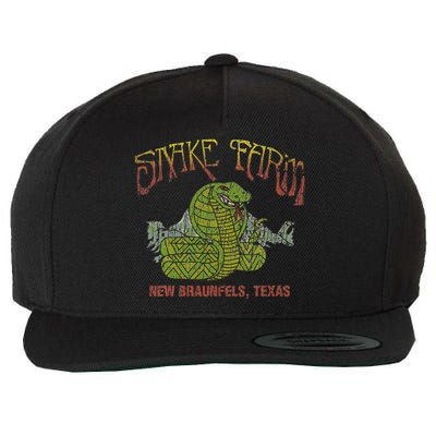 Snake Farm 1967 New Braunfels Vintage Cobra Reptiles Lover Wool Snapback Cap