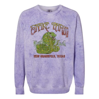 Snake Farm 1967 New Braunfels Vintage Cobra Reptiles Lover Colorblast Crewneck Sweatshirt