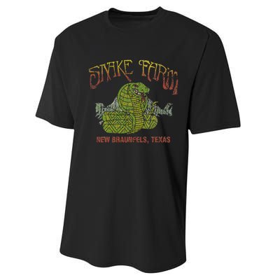 Snake Farm 1967 New Braunfels Vintage Cobra Reptiles Lover Performance Sprint T-Shirt