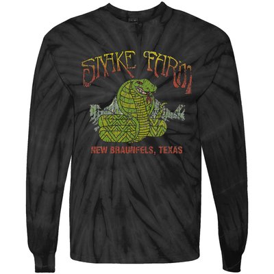 Snake Farm 1967 New Braunfels Vintage Cobra Reptiles Lover Tie-Dye Long Sleeve Shirt