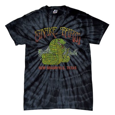 Snake Farm 1967 New Braunfels Vintage Cobra Reptiles Lover Tie-Dye T-Shirt