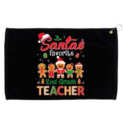 Santa's Favorite 2nd Grade Teacher Cookie Xmas Hat Christmas Funny Gift Grommeted Golf Towel