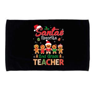 Santa's Favorite 2nd Grade Teacher Cookie Xmas Hat Christmas Funny Gift Microfiber Hand Towel