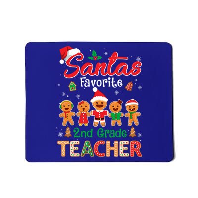 Santa's Favorite 2nd Grade Teacher Cookie Xmas Hat Christmas Funny Gift Mousepad