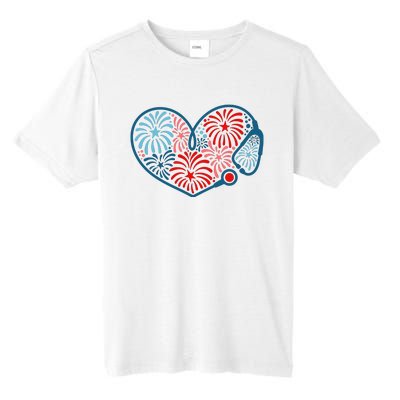 Stethoscope Fireworks 4th Of July Nurse Tall Fusion ChromaSoft Performance T-Shirt