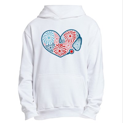 Stethoscope Fireworks 4th Of July Nurse Urban Pullover Hoodie