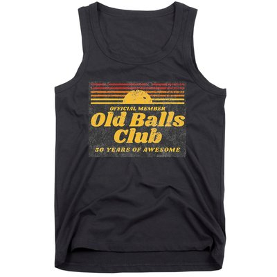 S Funny 50th Birthday Old Balls Club 50 Years Of Awesome Tank Top