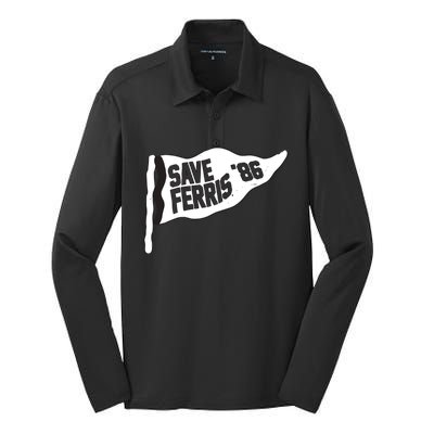 Save Ferris ‘86 Silk Touch Performance Long Sleeve Polo