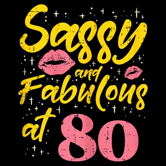 Sassy Fabulous 80 Year Old Happy 80th Birthday 7-Panel Snapback Hat