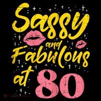 Sassy Fabulous 80 Year Old Happy 80th Birthday Flatbill Hat