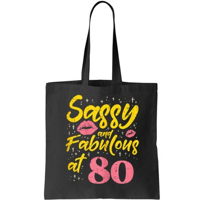 Sassy Fabulous 80 Year Old Happy 80th Birthday Bag
