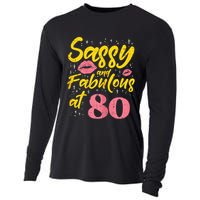 Sassy Fabulous 80 Year Old Happy 80th Birthday Cooling Performance Long Sleeve Crew