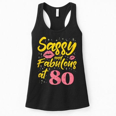 Sassy Fabulous 80 Year Old Happy 80th Birthday Womens Tank Top