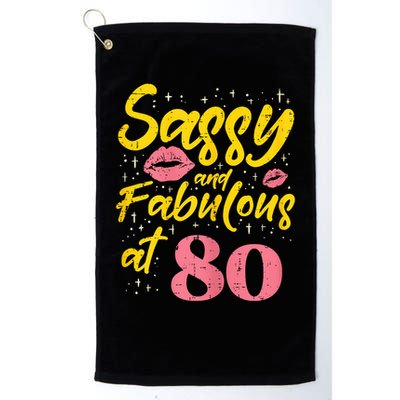 Sassy Fabulous 80 Year Old Happy 80th Birthday Golf Towel
