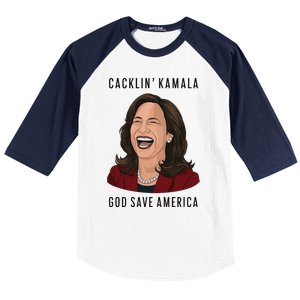 Socialdudtees Funny Anti Laughing Kamala Harris Election Baseball Sleeve Shirt