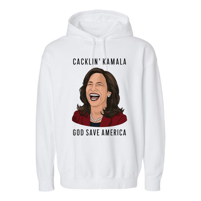 Socialdudtees Funny Anti Laughing Kamala Harris Election Garment-Dyed Fleece Hoodie