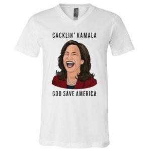 Socialdudtees Funny Anti Laughing Kamala Harris Election V-Neck T-Shirt