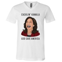 Socialdudtees Funny Anti Laughing Kamala Harris Election V-Neck T-Shirt