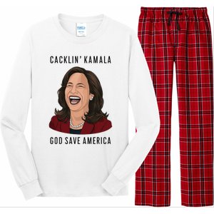 Socialdudtees Funny Anti Laughing Kamala Harris Election Long Sleeve Pajama Set