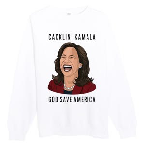 Socialdudtees Funny Anti Laughing Kamala Harris Election Premium Crewneck Sweatshirt