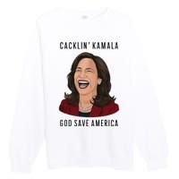 Socialdudtees Funny Anti Laughing Kamala Harris Election Premium Crewneck Sweatshirt