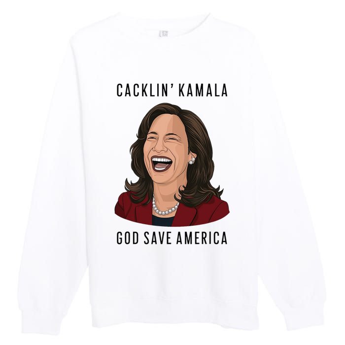 Socialdudtees Funny Anti Laughing Kamala Harris Election Premium Crewneck Sweatshirt