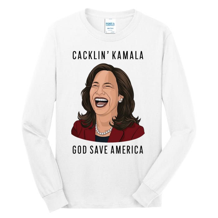 Socialdudtees Funny Anti Laughing Kamala Harris Election Tall Long Sleeve T-Shirt