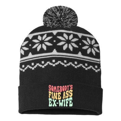 Somebodys Fine Ass ExWife Funny Sayings USA-Made Snowflake Beanie